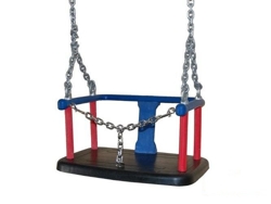 Siège de balançoire avec en chaînette; avec Jeu de chaînes en Acier galvanisé 6 mm - 1,8 m, pour bébé, espaces publics