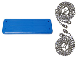 Siège de balançoire en Caoutchouc avec Plaque en Métallique avec Jeu de chaînes en Acier galvanisé 5 mm - 1,8 m, espaces publics