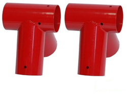 2 x Raccord balançoire Rond Ø100 mm, 90°