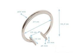 Poignèe en mètal pour Poutre Ø240 stainless steel