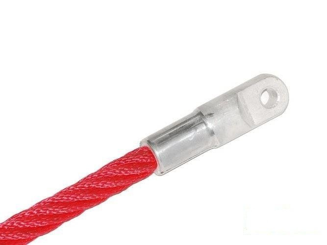 Embout en aluminium pour corde de 16 mm avec boulon à œil