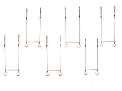 Trapèze Balançoire en Bois avec Anneaux de Gymnastique 