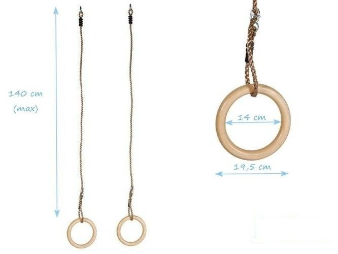 Anneaux de Gymnastique en Bois