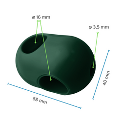 Une pièce jonction Croisillon pour Corde armée ø 16 mm