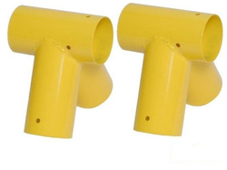 2 x Raccord balançoire Rond Ø100 mm, 90°
