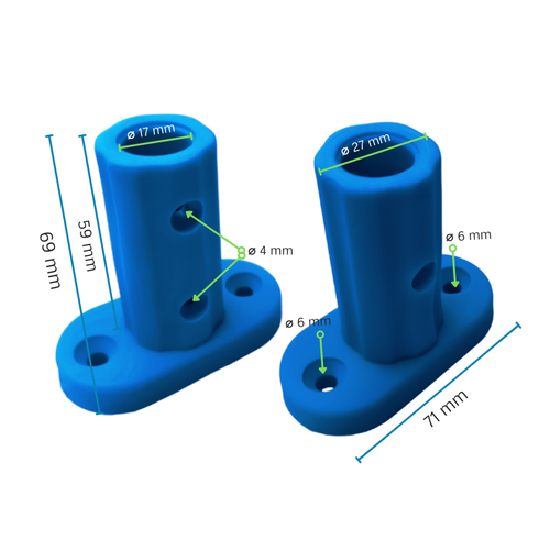 Pied de Fixation pour Corde armée Ø16 mm ECO