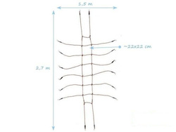 Filet à grimper 150x270 cm pour l'aire de jeux des enfants