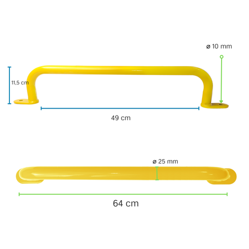 Poignée en Metal 550 mm