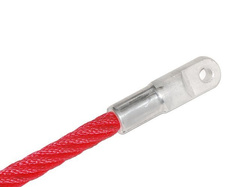 Embout en aluminium pour corde de 16 mm avec boulon à œil
