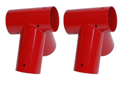 2 x Raccord balançoire Rond Ø100 mm, 100°