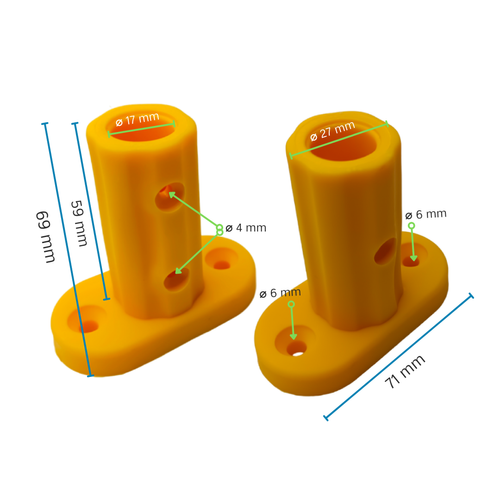 Pied de Fixation pour Corde armée Ø16 mm ECO