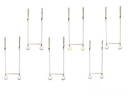 Trapèze Balançoire en Bois avec Anneaux de Gymnastique 