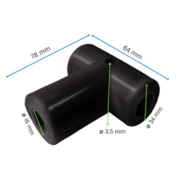 Jonction de Type T STANDARD pour Corde armée ø 16 mm