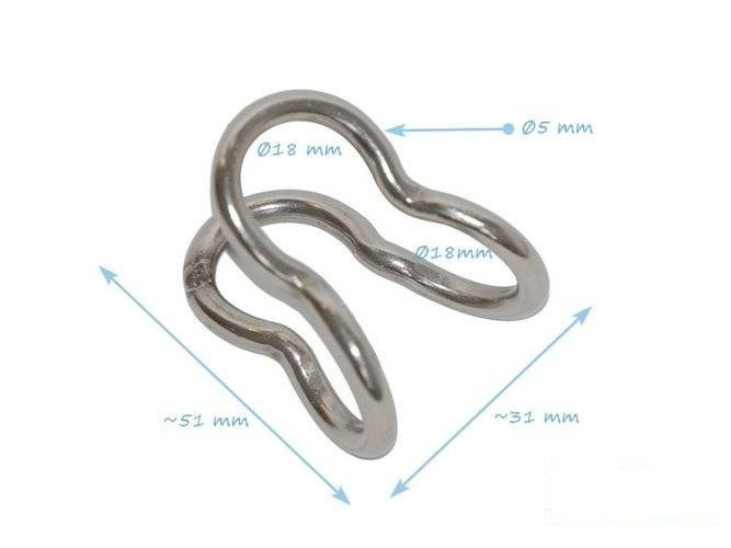 Virole à joint croisé en acier inoxydable type U 18 mm