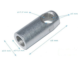 Aluminium Jonction de Type 18T pour Corde armée ø 16 mm