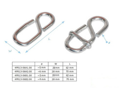 Huit de réglage de Corde avec Rabat 5x60 mm