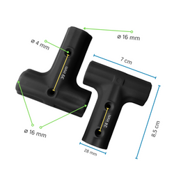 Jonction de Type T pour Corde armée ø 16 mm - corde renforcée