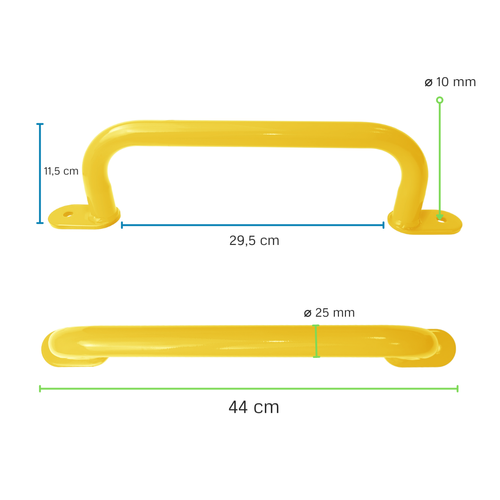 Poignée en Metal 350 mm
