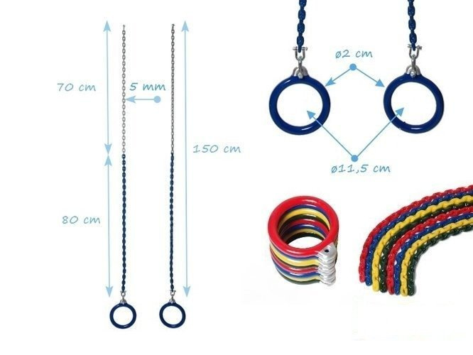 Anneaux de Gymnastique en Aluminium Rond