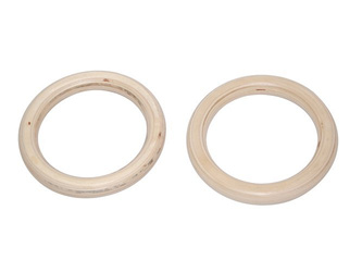 Anneaux de Gymnastique en Bois (sans cordes)