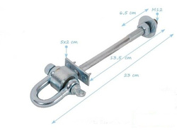 Lot de 2 Crochet de balançoire de Type D M12 140 mm
