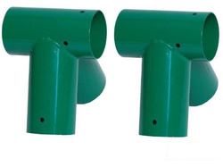 2 x Raccord balançoire Rond Ø100 mm, 90°