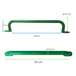 Poignée en Metal 550 mm