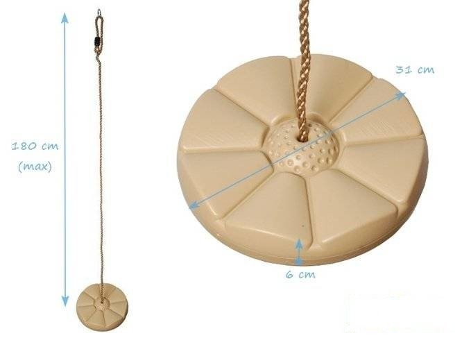 Balançoire Disque en Plastique FLEUR