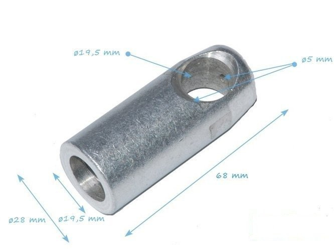 Aluminium Jonction de Type 18T pour Corde armée ø 16 mm