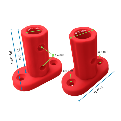 Pied de Fixation pour Corde armée Ø16 mm ECO