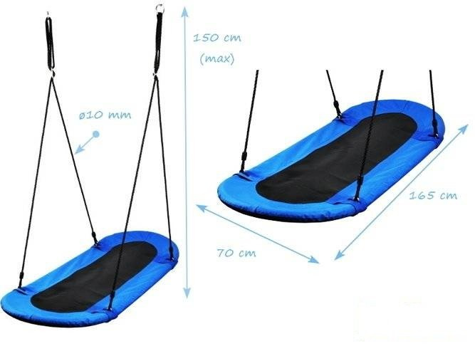 Fabric Balançoire nid d'oiseau 165 x 70 cm