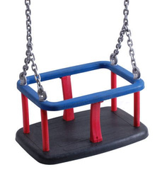 Siège de balançoire avec Jeu de chaînes en Acier Inoxydable 5 mm - 1,8 m, pour bébé, espaces public