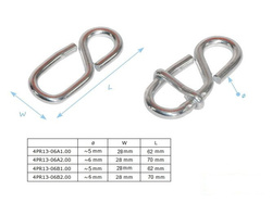 Huit de réglage de Corde avec Rabat 5x60 mm