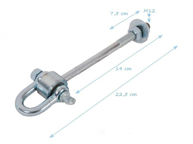Crochet de balançoire de Type C M12 140mm