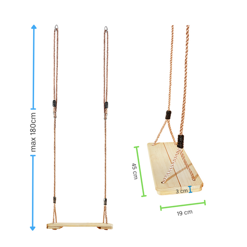 Siège de balançoire en Bois - aire de jeux