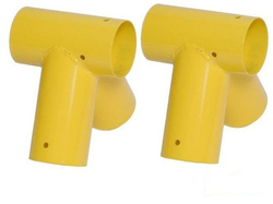 2 x Raccord balançoire Rond Ø100 mm, 90°