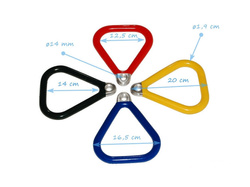 Anneaux de Gymnastique en Aluminium triangulaire (pas de chaînes)