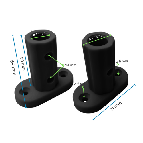 Pied de Fixation pour Corde armée Ø16 mm ECO