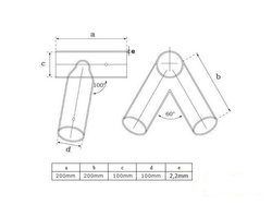 2 x Raccord balançoire Rond Ø100 mm, 100°