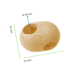 Jonction Croisillon pour Corde armée ø 16 mm - escalade, balançoire