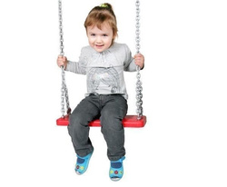 Siège de balançoire en Caoutchouc avec Plaque en Métallique avec Jeu de chaînes en Acier Inoxydable 5 mm - 1,8 m, espaces publics