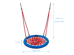 Balançoire nid d'oiseau 120 cm espaces publics