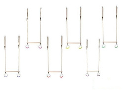 Trapèze Balançoire en Bois avec Anneaux de Gymnastique 