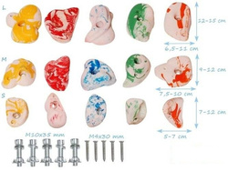 Pierres d'escalade Multicolores S (Set = 5 pièces)