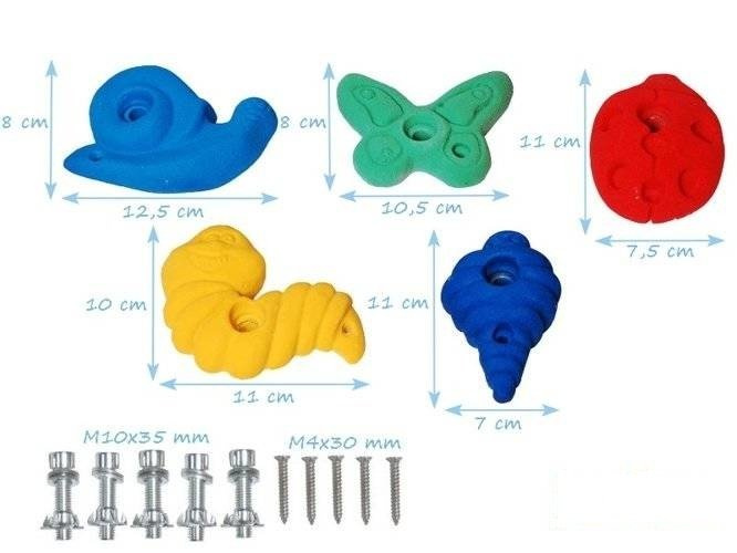 Pierres d'escalade Animaux ANIMALS (Set = 5 pièces)