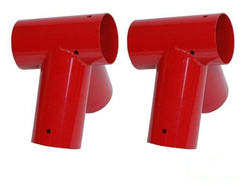 2 x Raccord balançoire Rond Ø100 mm, 100°